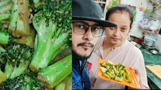 #Vlog || Broccoli Garlic Stir Fry || Mumma Shooting Vlog & I Making recipe