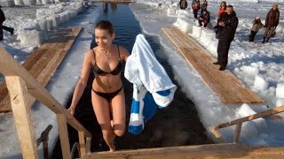 19.01.2020 Крещение 2020 Барнаул Алтай Купание в проруби в Оби