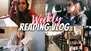 book shopping, arc book haul, busy work week + reading 3 books // weekly reading vlog