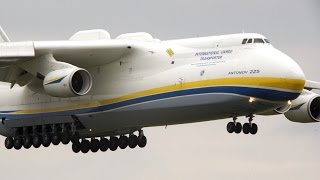 Antonov An-225 Mriya | Landing + Takeoff at Leipzig/Halle Airport | Ан-225 Мрия