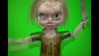 Злая кукла футаж green screen скачать