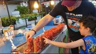 เดินซื้อของกินที่ถนนคนเดินอุดรอาหารเยอะมาก Shopping in Walking Street Market Udon