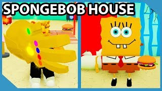 Using the Infinity Gauntlet in Spongebob House! Roblox Robbery Simulator