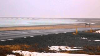 Strong winds in Iceland (flying rocks)