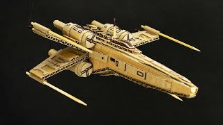 Cделал крутой ЗВЁЗДНЫЙ ИСТРЕБИТЕЛЬ из картона! X-WING из Звёздных войн своими руками
