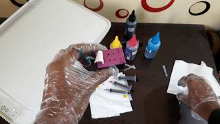 HP 803 Ink Cartridge tri color ink Refill | How to refill HP 803 Cartridge with color ink HP 2131