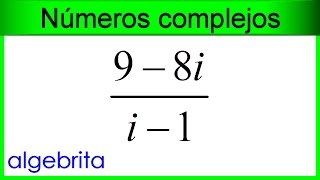 División de  números complejos en su forma rectangular 339