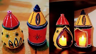 DIY Terracotta Lantern decoration ideas||Diwali Lantern Making idea|Terracotta Lantern Painting idea