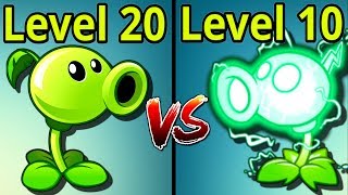 Plants vs Zombies 2 Peashooter vs Electric Peashooter MAX Levels Gameplay Plantas contra Zombies 2