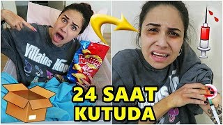 24 SAAT BOYUNCA KUTUDA KALDIM !! (HASTANELİK OLDUM)