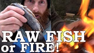 SURVIVAL CHALLENGE Raw FISH or FIRE!!! | HAND DRILL Friction Fire | Complete Step-by-Step Guide