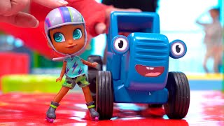 Поиграем в синий трактор - Играем в игры в парке развлечений для детей