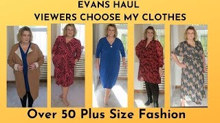 Over 50 Fashion: Evans Plus Size Haul & Try On - Viewers Choose My Clothes