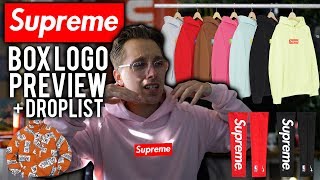 SUPREME BOX LOGO DROP TOMORROW + WEEK 17 DROPLIST