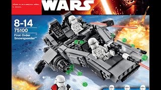 Обзор на лего звёздные войны First Order Snowspeeder 75100