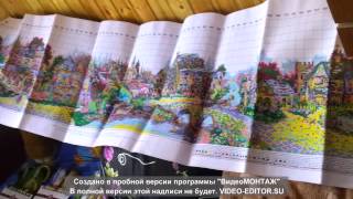 Вышивка крестиком. "Зеленая деревенька" от DOME, обзор нового набора "Пионы"