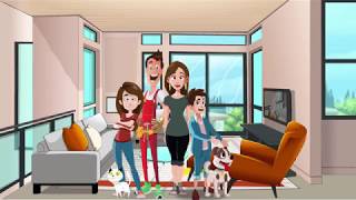 La famille Mr.Bricolage : illustration, concept et animation 2D