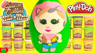 Sheriff Callie Play Doh Surprise Egg Learning 123 with Wood Puzzle