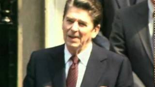 Margaret Thatcher meeting with U.S. President, Ronald Reagan