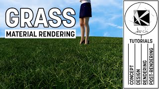 How to create Grass Material Tutorial + Fur - Vray 3.4 and Sketchup 2017