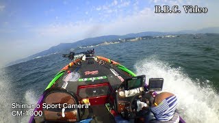 2017/06/10 バスボート爆走!! 南風でババ荒れの琵琶湖南湖