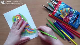 Техники работы с акварельными карандашами. Ч1.