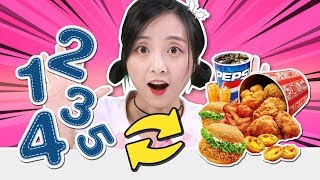 數字1-10手繪出神奇的麥當勞美食咯！小伶玩具 | Xiaoling toys