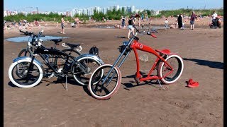 весенние покатушки 2018 -  cruiser Jack Daniel's, chopper Red Baron bicycle круизер bike Felt