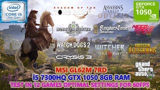 2GB GTX 1050 Notebook | Test in 12 Games Optimal Settings for 60FPS