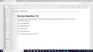 Azure AZ-103 Exam Prep M4 Virtual Networking Review Questions