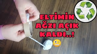 ESKİYEN İPTEN VE KUMAŞTAN SÜPERR GERİ DÖNÜŞÜM RECYCLE DIY IDEA