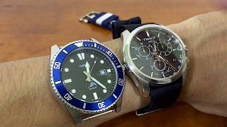 CASIO MDV-106 Blue Bezel DURO 200m stainless steel watch review - USED