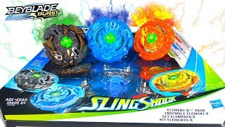 NEW HASBRO Element X Beyblade Burst Turbo Set Review!