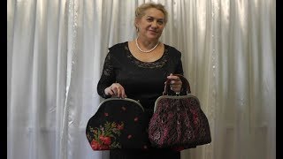 Обзор сумочек с фермуаром сшитых по простой выкройке