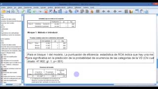 Regresión logística (Aplicación en SPSS(r))