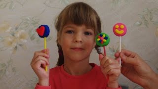 Делаем конфеты из пластилина. Лепим леденцы из теста. Поделки для детей 4-5 лет.