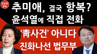 추미애의 굴욕! 윤석열의 승천! (진성호의 융단폭격)