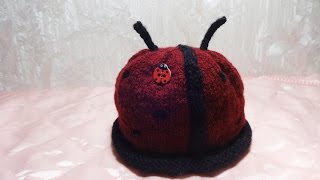 Как связать шапку для детей Божья коровка