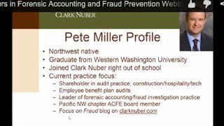 Careers in Forensic Accounting and Fraud Prevention Webinar