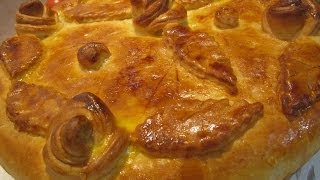 Рецепт- Мясной пирог из дрожжевого теста