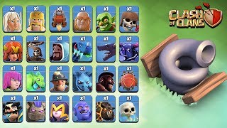 ARMADILHA DE TORNADO VS TODAS AS TROPAS AS TROPAS DO CLASH OF CLANS