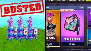 *BUSTED* Find 3 Llamas in 1 GAME to UNLOCK 'Brite Bag' in FORTNITE! (Fortnite Mythbusters)