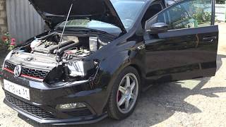 Снятие и установка бампера Фольксваген поло седан GT( ремонт сигнала)