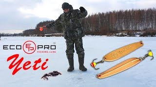 Супер уловистая блесна на окуня ECOPRO YETI 50. Первый лёд. Kamfish