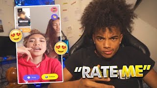 ASKING RANDOM GIRLS TO RATE ME 1-10 ? Monkey App ? (SHE WANT ME)