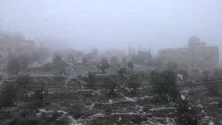 Snow in ramallah