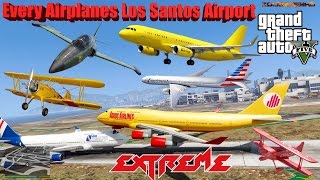GTA V: Every Airplanes Los Santos Airport Crash and Fail Compilation