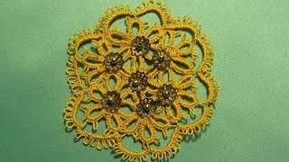Фриволите иглой. Кружевная подвеска.Часть1