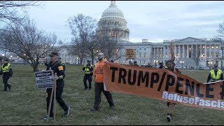 "Refuse Fascism" Activists Protest Ahead of Trump's 2020 State of the Union