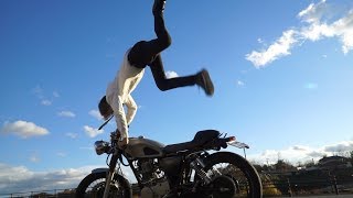 【YAMAHA SR400】エンジンオイル交換とキックスタート。